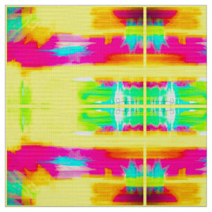 Yellow Sunset Abstract Fabric