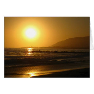 Yellow Sunset Beach Scene