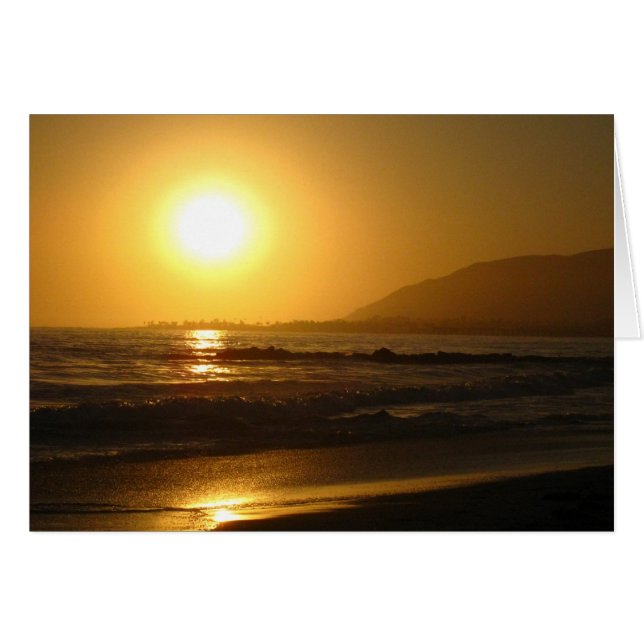 Yellow Sunset Beach Scene (Front Horizontal)