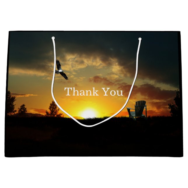 Yellow Sunset Grassy Meadow Gift Bag (Front)