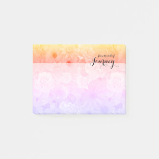 Yellow Sunset Pastel Floral Flowers Boho Journey Post-it Notes