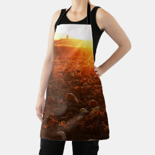 Yellow Sunset Pumpkin Patch  Apron