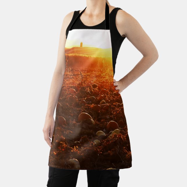 Yellow Sunset Pumpkin Patch  Apron (Insitu)