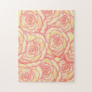 Yellow Sunset Rose Puzzle