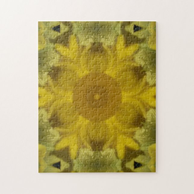Yellow Sunshine Fractal Jigsaw Puzzle (Vertical)