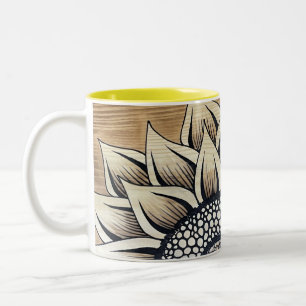 Yellow Sunshine Sunflower Mug