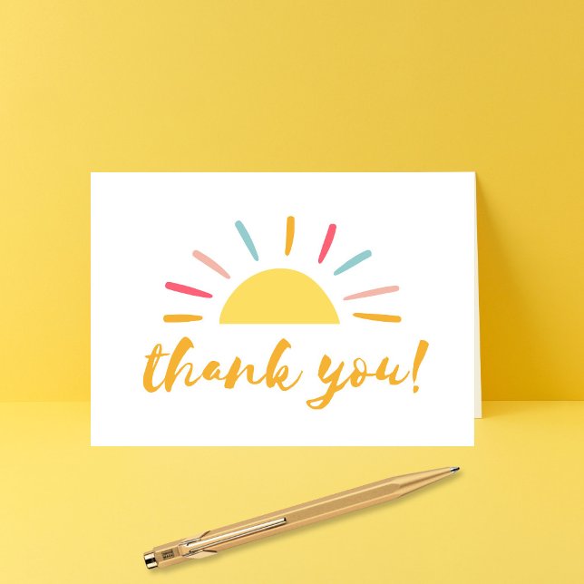 Yellow Sunshine thank you card (Creator Uploaded)