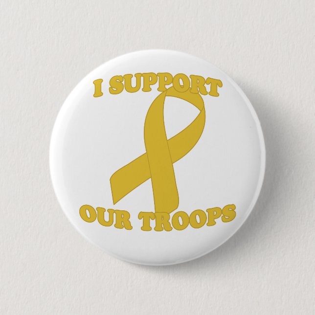 Yellow Support Troops 6 Cm Round Badge (Front)