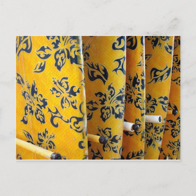 Yellow Surfboards in Racks Postcard (Front)