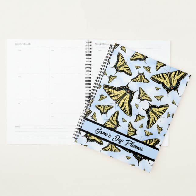 Yellow Swallowtail Butterflies Personalised Planner (Display)