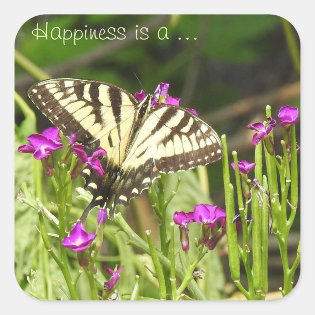 Yellow Swallowtail Butterfly Stickers (Front)