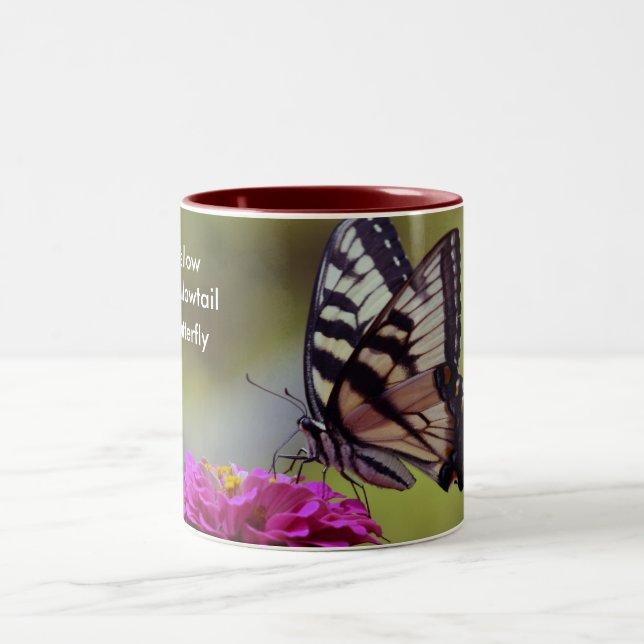 Yellow Swallowtail, Butterfly Two-Tone Coffee Mug (Center)
