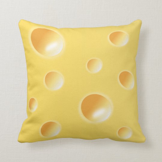 Yellow Swiss Cheese Texture Cushion Swiss Cheese Texture Cushion Pillow