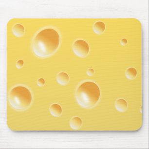 Yellow Swiss Cheese Texture Mouse Mat