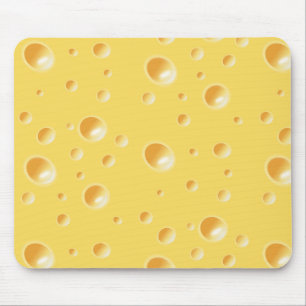 Yellow Swiss Cheese Texture Mouse Mat