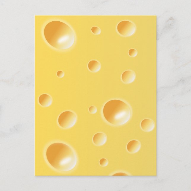 Yellow Swiss Cheese Texture Postcard (Front)