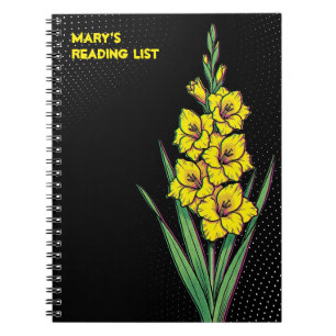 Yellow Sword Lily (Gladiolus Nova Lux) Pop Art Notebook