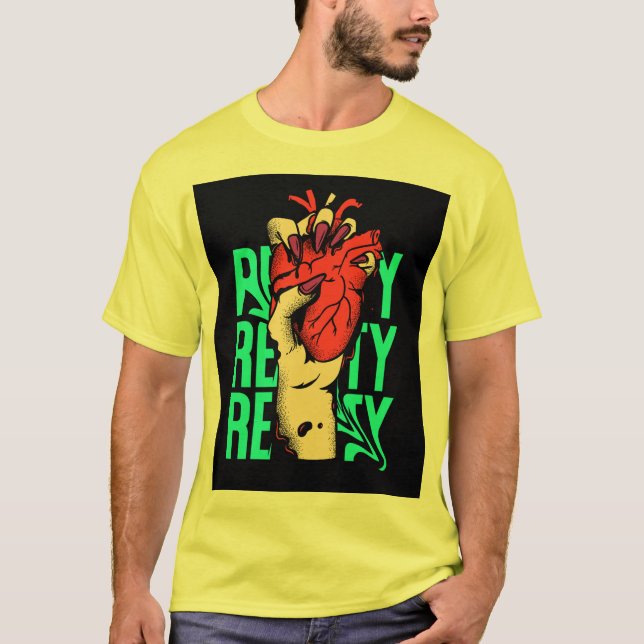 Yellow t shirt  with heart (Front)