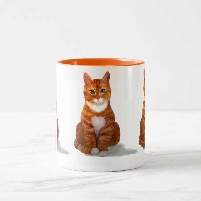 Yellow Tabby Cat Mug (Center)