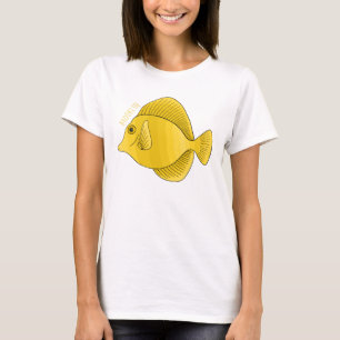 Yellow tang fish cartoon illustration T-Shirt