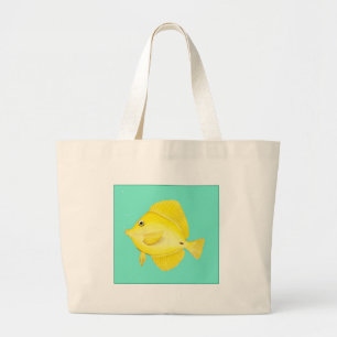 Yellow Tang Large Tote Bag