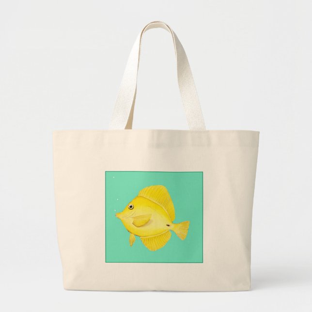 Yellow Tang Large Tote Bag (Front)