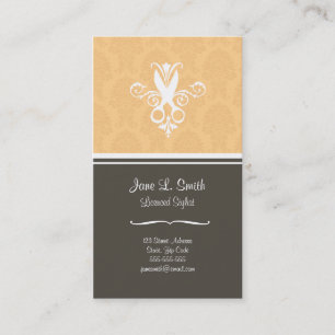 Yellow Tapestry Scissors Appointment Card