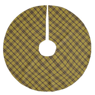 Yellow Tartan Brushed Polyester Tree Skirt