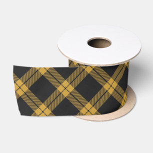Yellow Tartan Pattern Scottish Plaid Scotland Satin Ribbon