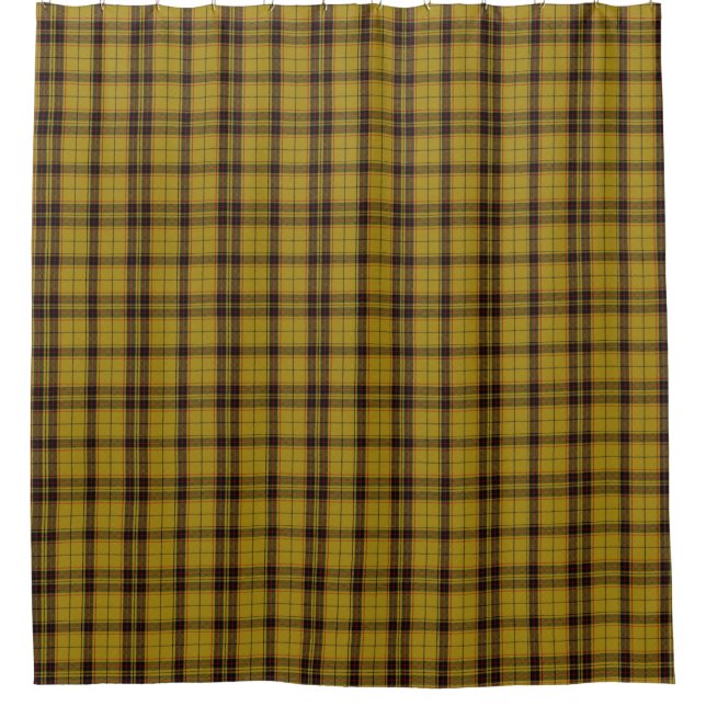 yellow Tartan Plaid Scottish Kilt Shower Curtain (Front)