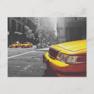 Yellow taxi 01 postcard