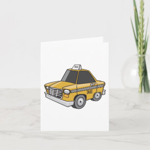 Yellow Taxi Cab City Transportation Card