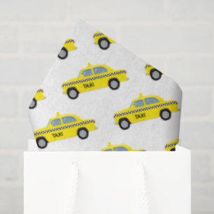 Yellow Taxi Cab NYC City Life Colourful Fun Tissue Paper