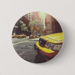 Yellow Taxi Cab of New York City 6 Cm Round Badge