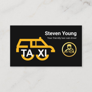 Yellow Taxi Car Station Wagon Driver Business Card