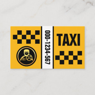 Yellow Taxi Check Box Business Card