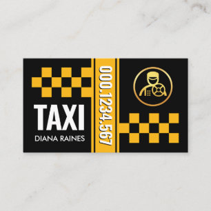 Yellow Taxi Check Box Business Card
