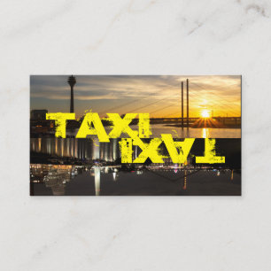Yellow TAXI for professional taxi driver cabdriver Business Card