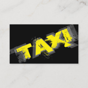 Yellow TAXI for professional taxi driver cabdriver Business Card