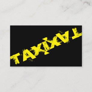 Yellow TAXI for professional taxi driver cabdriver Business Card