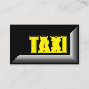 Yellow TAXI gray frames taxi driver service cabby Business Card