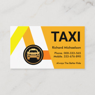 Yellow Taxi Routes Ride Share Business Card
