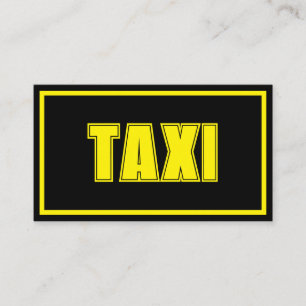 Yellow TAXI yellow frame taxi driver service cabby Business Card