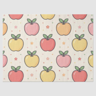 Yellow Teacher School Apple Pattern Tissue Paper