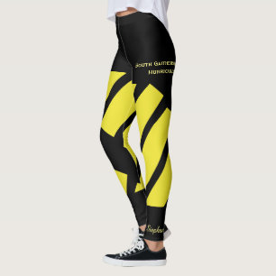 Yellow Team/Club Fake Shorts, Name, Leggings