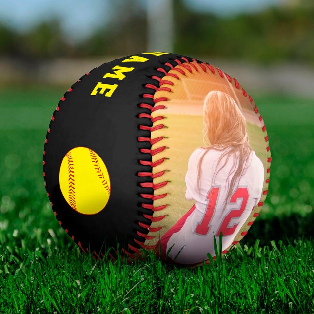 Yellow Team Name Player Number Photo Softball (Creator Uploaded)