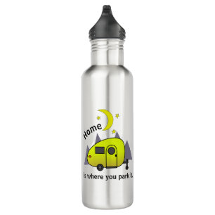 Yellow Teardrop Camper Trailer 710 Ml Water Bottle