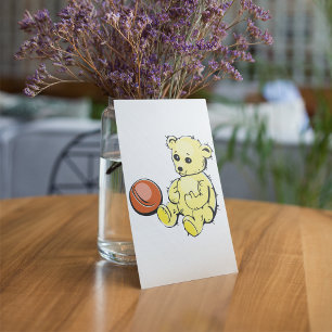 Yellow Teddy Bear Invitation