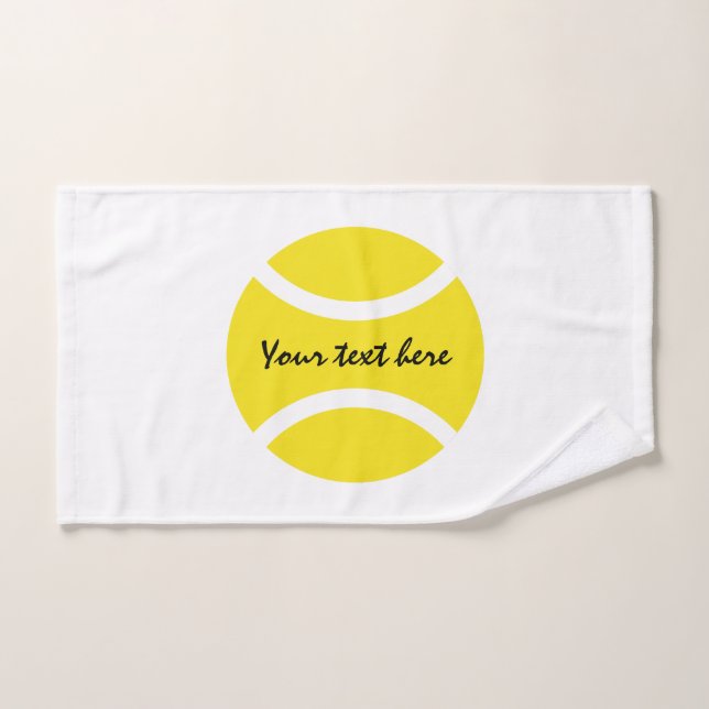 Yellow tennis ball bath towel gift set for players (Hand Towel)