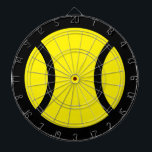 Yellow tennis ball custom dartboard<br><div class="desc">Yellow tennis ball custom dartboard. Novelty dart board with custom design. Personalise with text optionally. Colours can be changed too. Cool wall decor for home,  office,  club house,  party etc.</div>